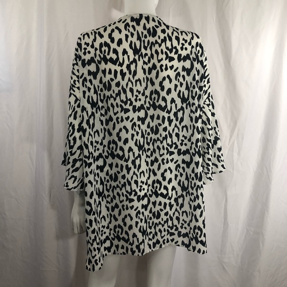 Peach Love  Leopard Print Sheer Kimono Cardigan - Picture 3 of 6